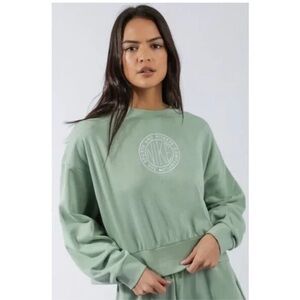 Nike Sage Green Sweatshirt and Sweat-shorts Set
